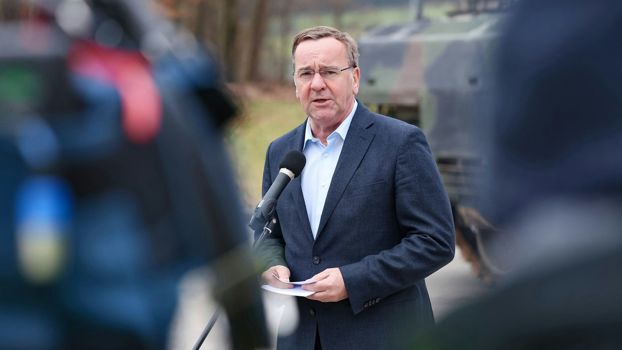 Bayern, Oberviechtach: Boris Pistorius (SPD), Bundesminister der Verteidigung, im Februar 2024.