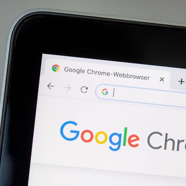 Ein Screenshot des Webbrowsers Google Chrome