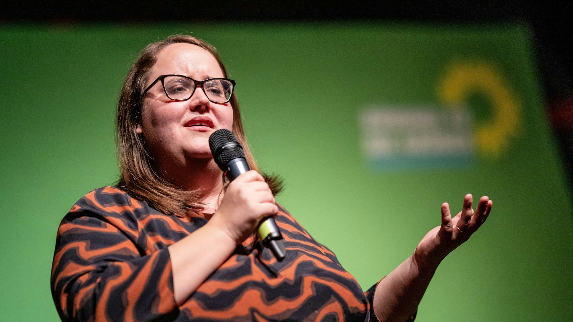 Erlebt viele Anfeindungen: Ricarda Lang, Bundesvorsitzende von Bündnis 90/Die Grünen