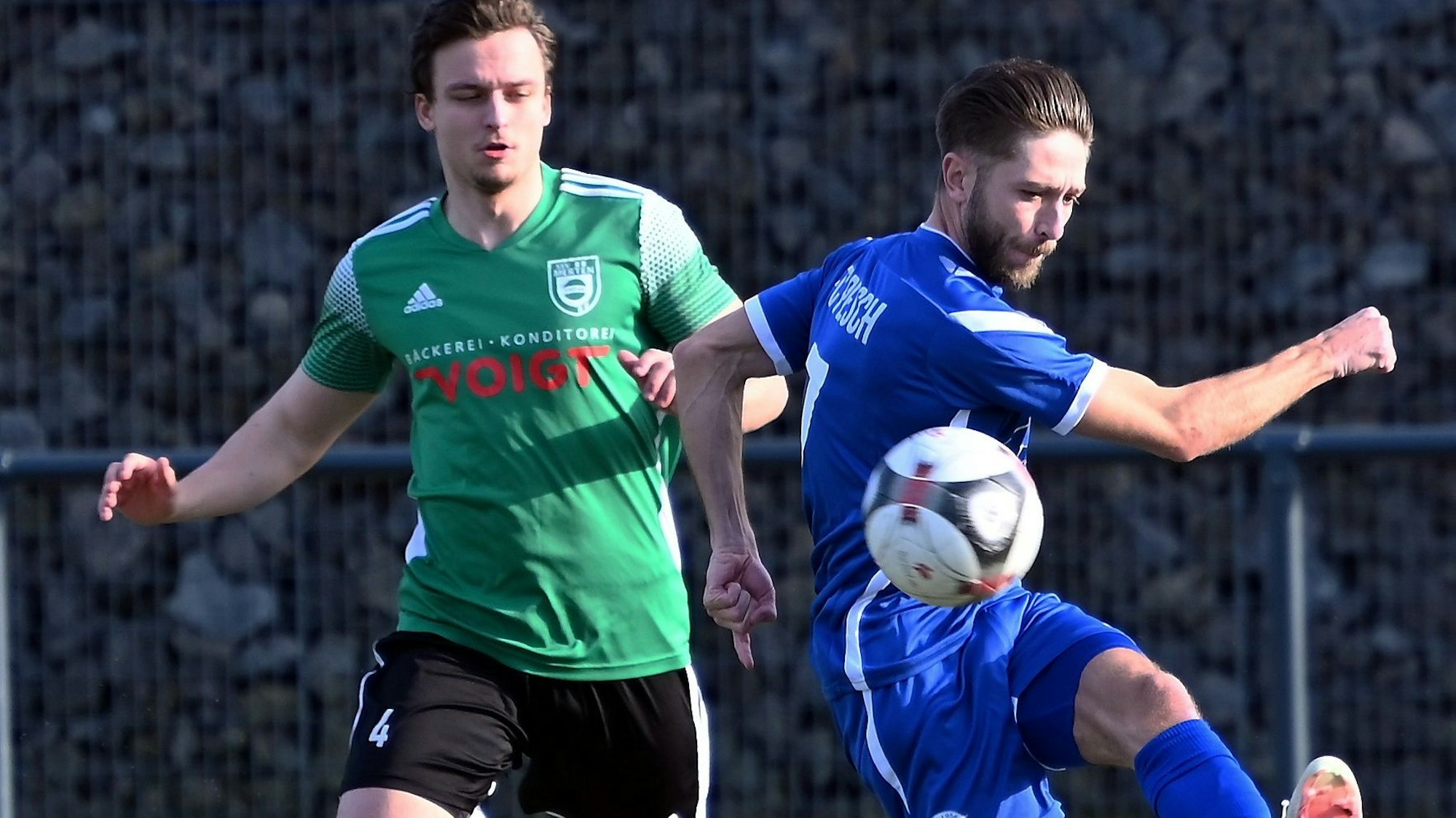 03.03.2024, Fussball-FC Pesch-Merten
rechts: Marcel Dawidowski (Pesch)
Foto: Uli Herhaus