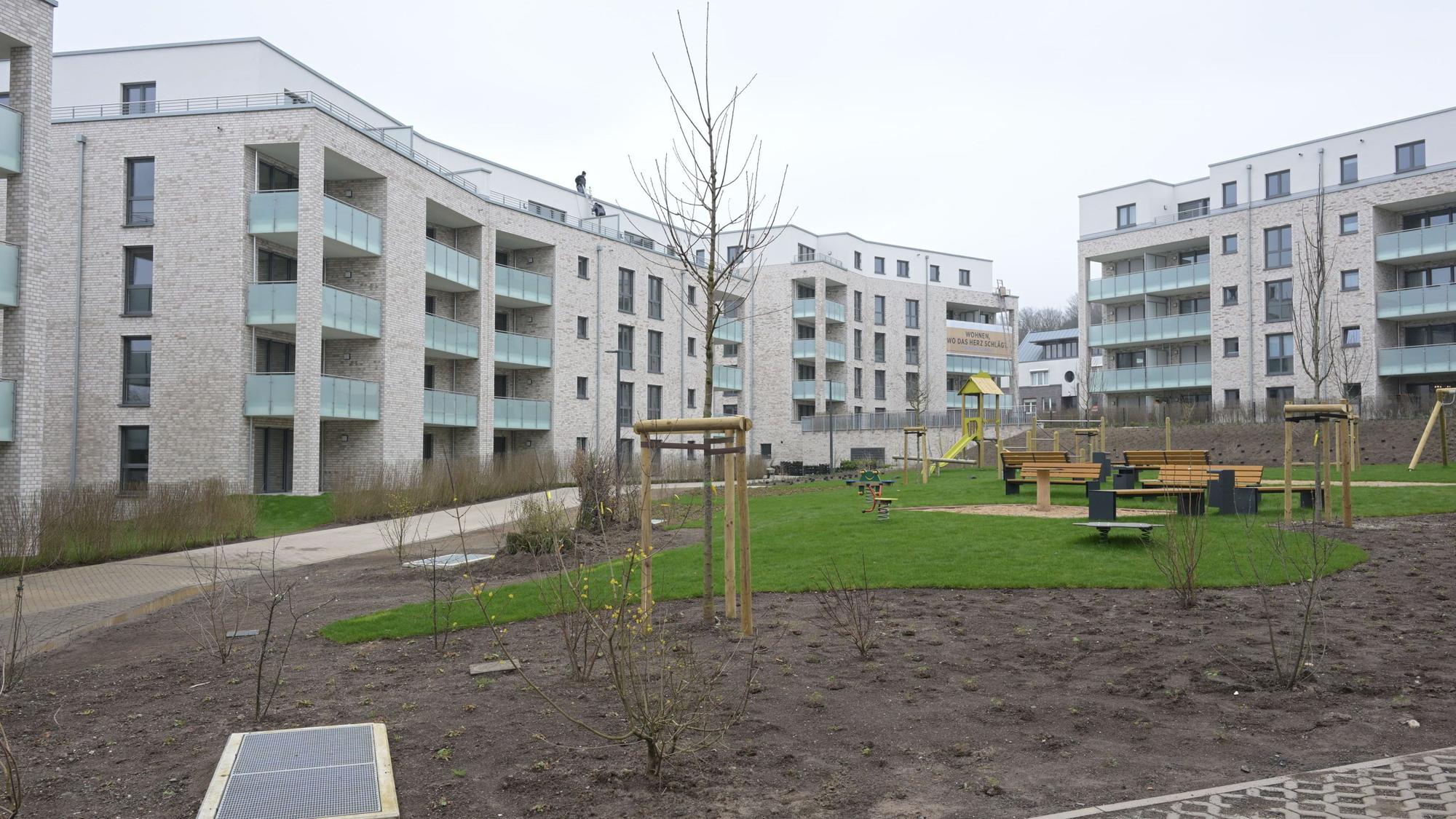 Das Foto zeigt das Kalköfen-Quartier in Bergisch Gladbach.