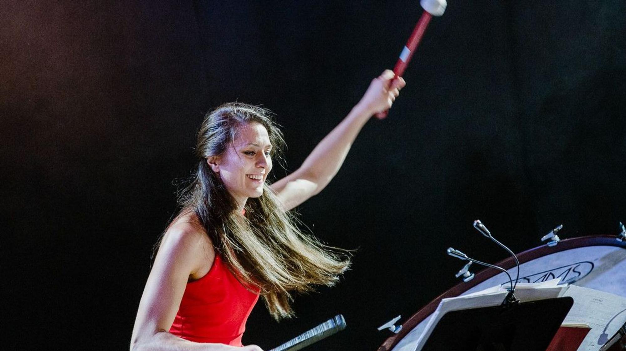 Percussionistin Vivi Vassileva.