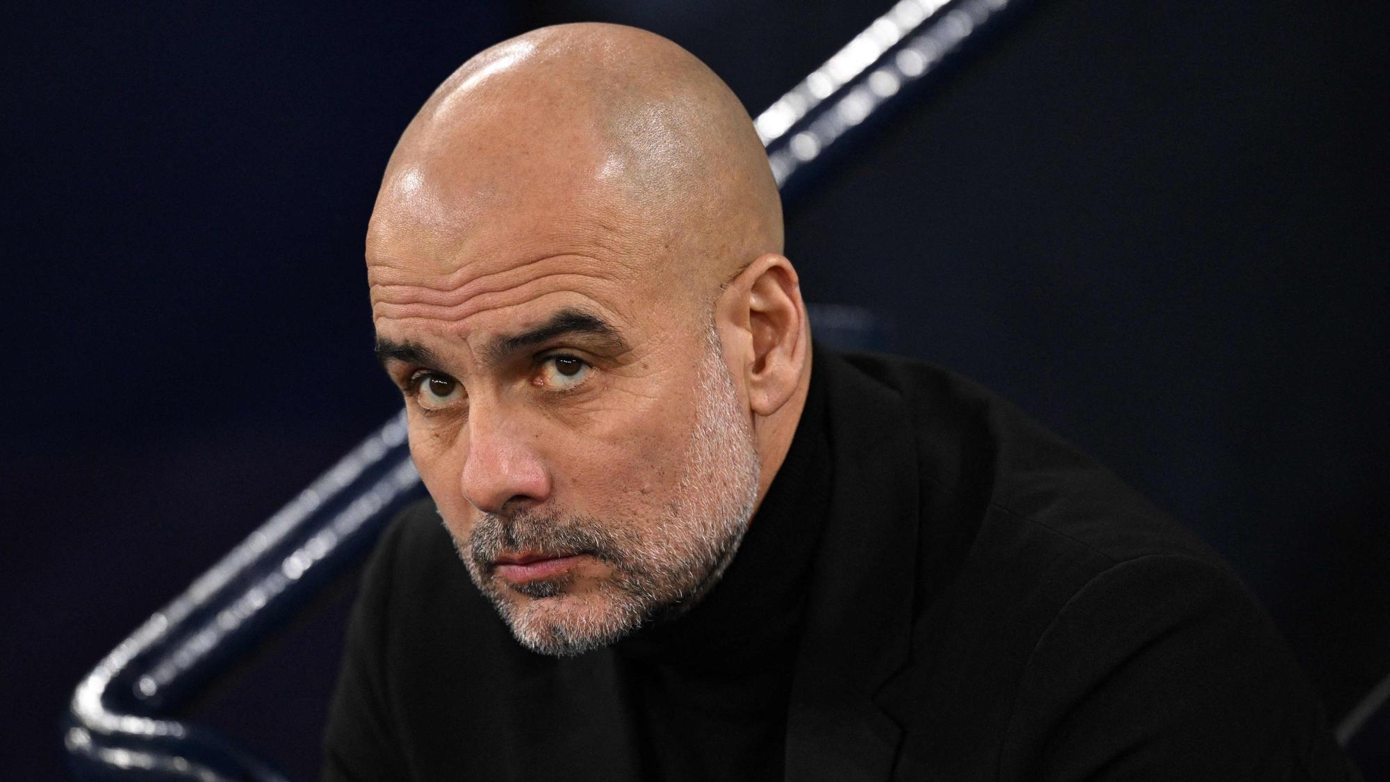 Manchester Citys Coach Pep Guardiola
