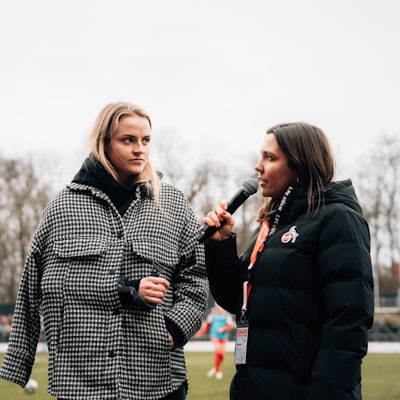 Svenja Hein (24), Stadionsprecherin 1. FC Köln Frauen.