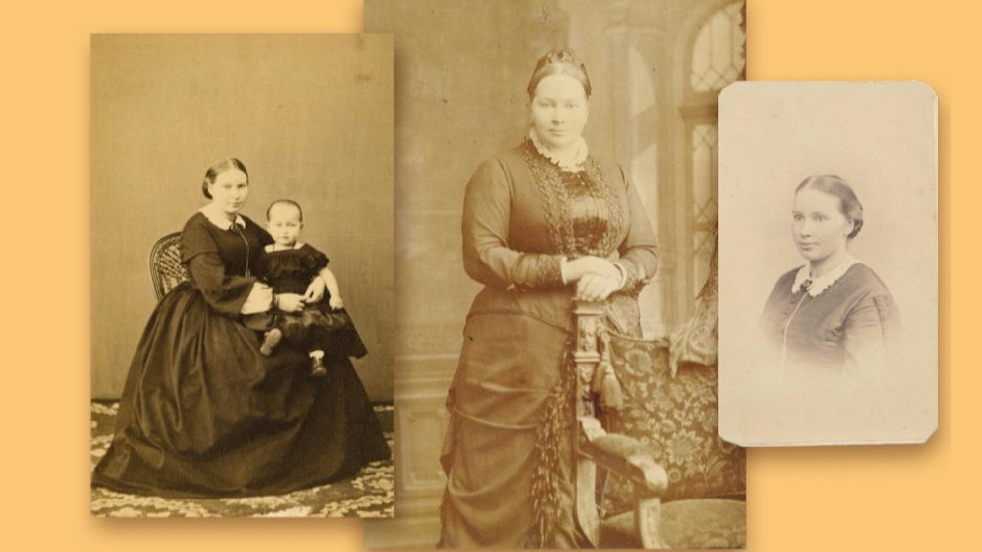 Maria Zanders um 1855, 1859 und 1888, Collage