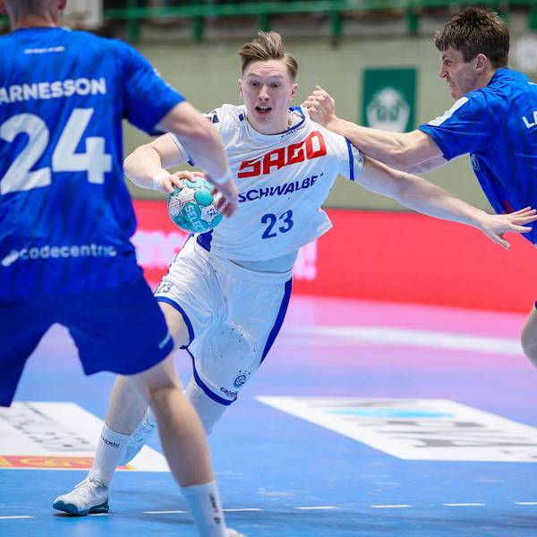 VfL-Handballer Ole Pregler in einer Spielsituation.