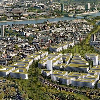 Die Vision Neue Mitte Köln: Der Hauptbahnhof am Dom wird zur Veranstaltungshalle, das Gleisbett wird zur begrünten Fahrradstrecke und auf dem Areal des DB-Betriebsbahnhofs soll eine Parkstadt Nord entstehen. Der Nahverkehr verläuft unterirdisch