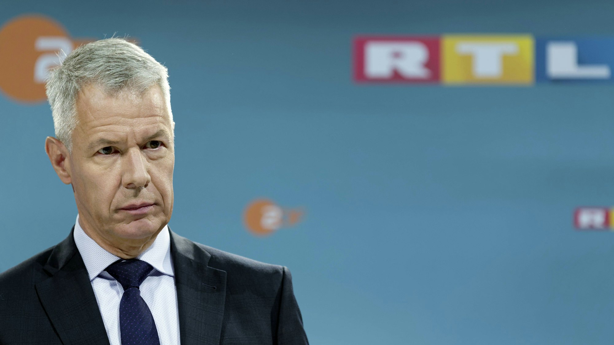 Peter Kloeppel vor dem TV-Duell der Kanzlerkandidaten 2017.