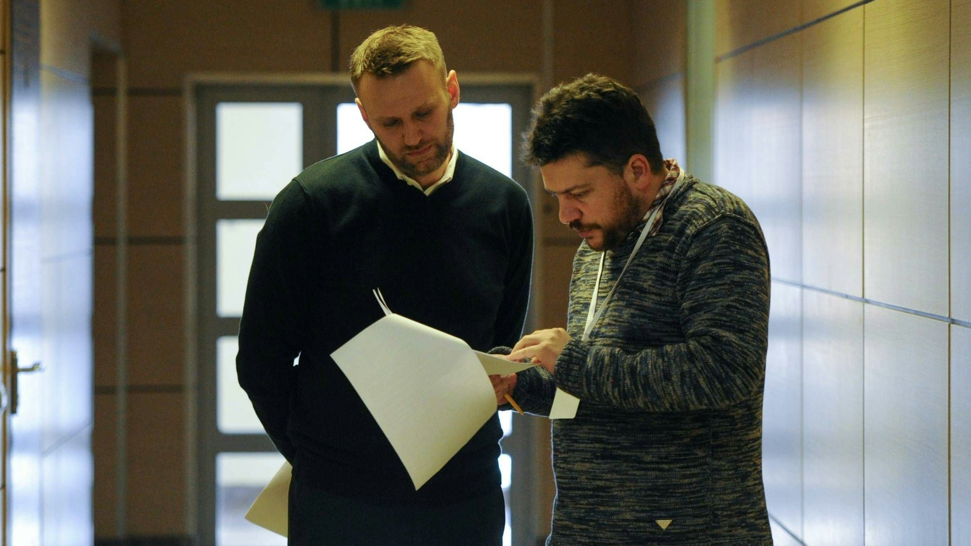 Langjähriger Begleiter von Alexej Nawalny: Leonid Wolkow im Jahr 2015 zusammen mit dem kürzlich gestorbenen Kremlkritiker.