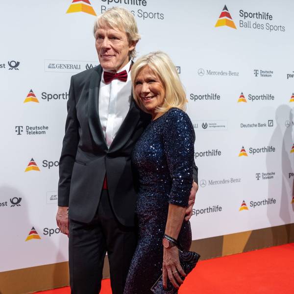 Ulrike von der Groeben mit ihrem Mann Alexander im Februar 2024 beim Ball des Sports in Frankfurt am Main