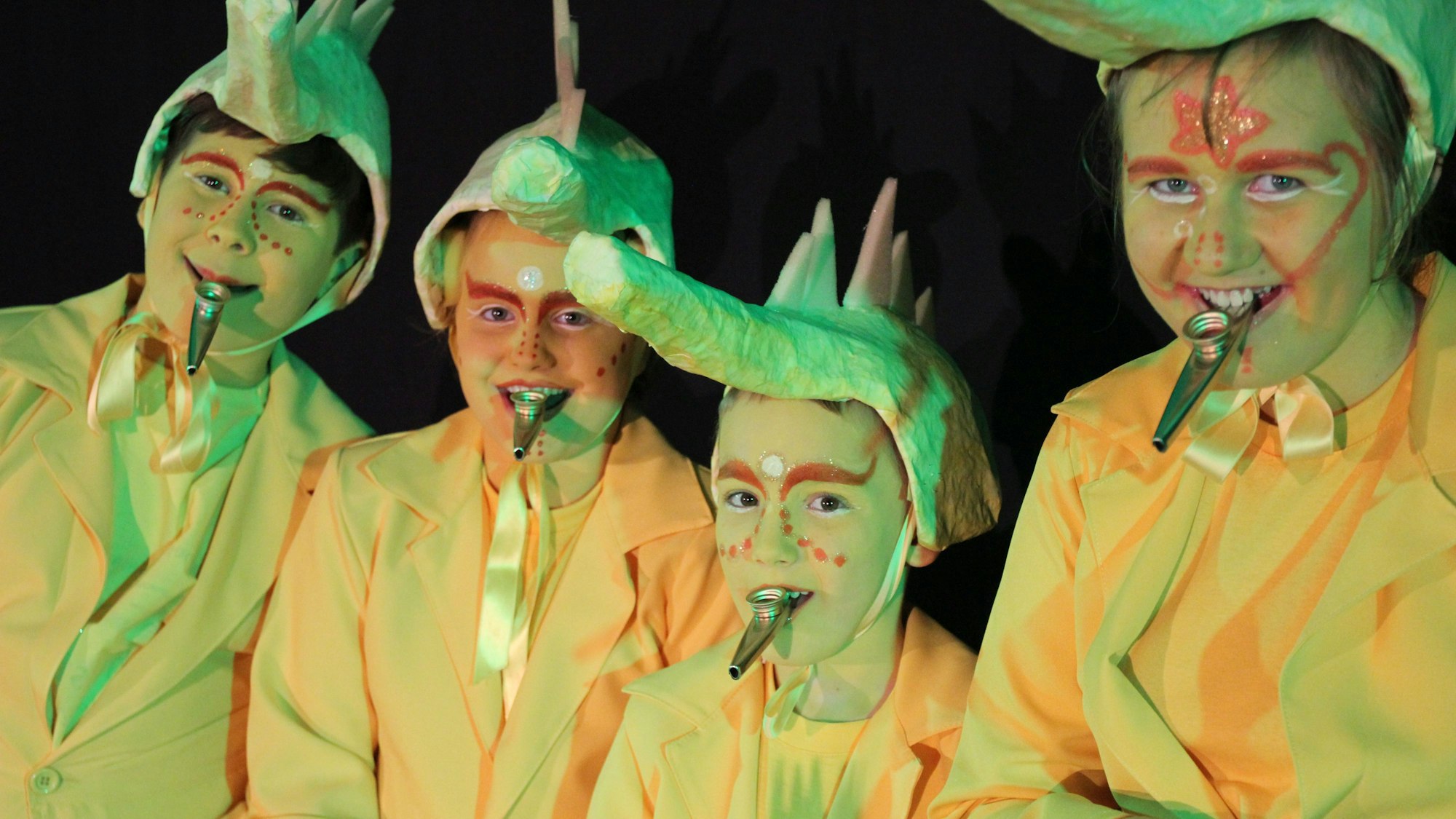 Kindertheatergruppe der evangelischen Kirchengemeinde Burscheid.