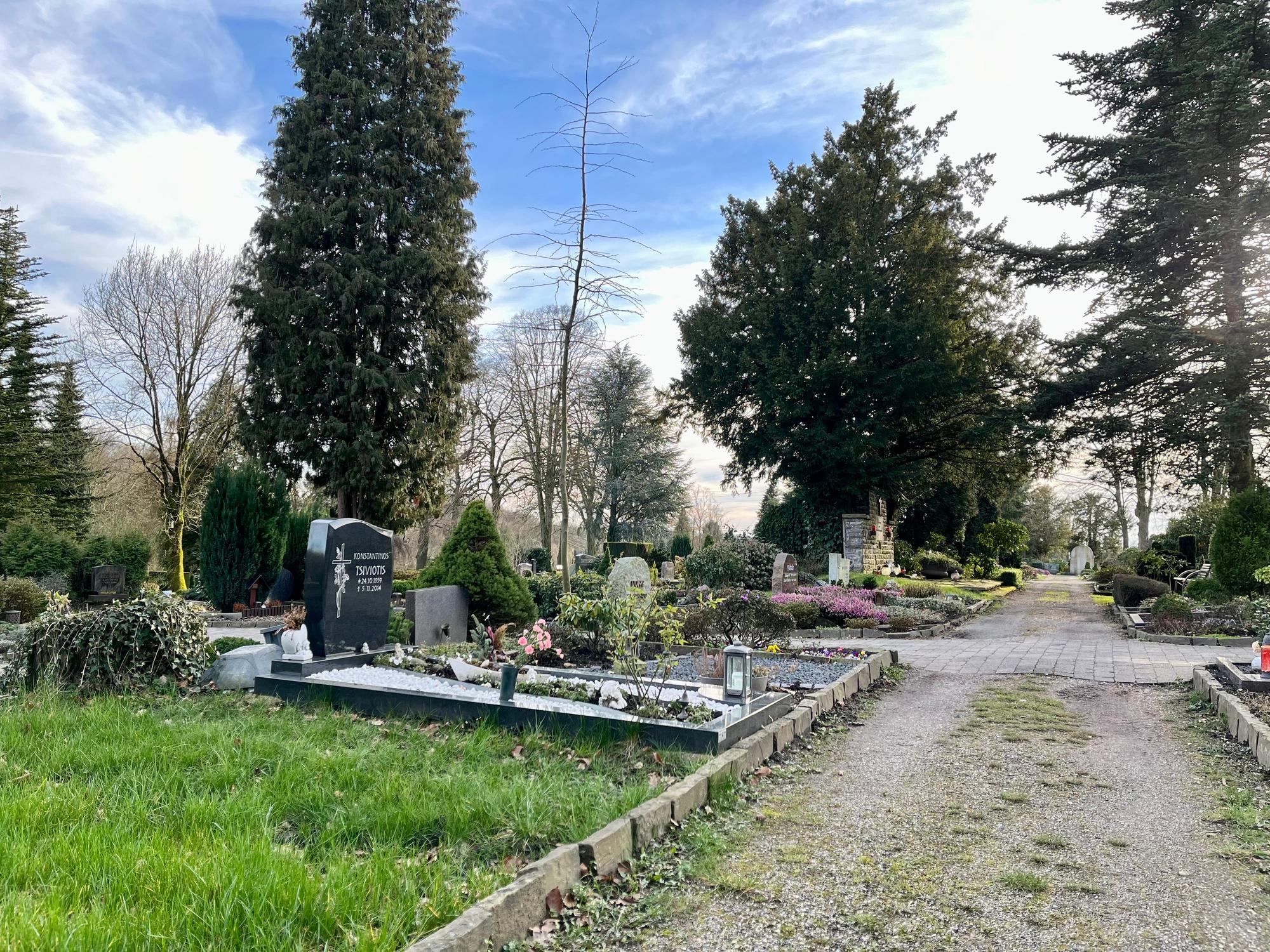 Zu teuer und nicht attraktiv: Überall gibt es Leerstellen auf dem Friedhof.