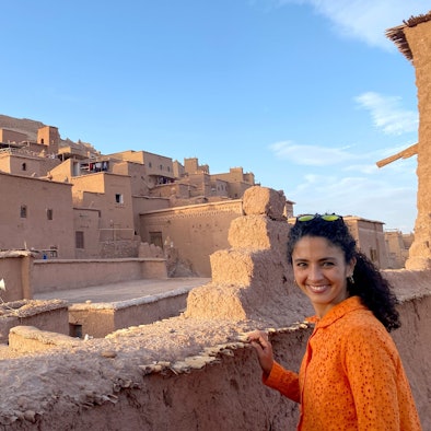 WDR-Moderatorin Siham El-Maimouni in Marokko.