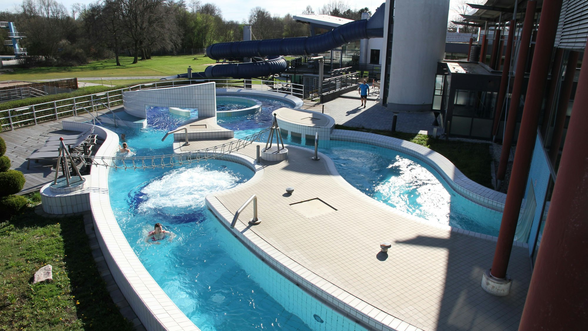 Blick auf den Außenbereich des Aggua.