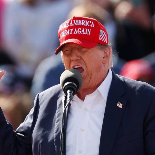 Former US President and Republican presidential candidate Donald Trump speaks during a Buckeye Values PAC Rally in Vandalia, Ohio, on March 16, 2024. (Photo by KAMIL KRZACZYNSKI / AFP)