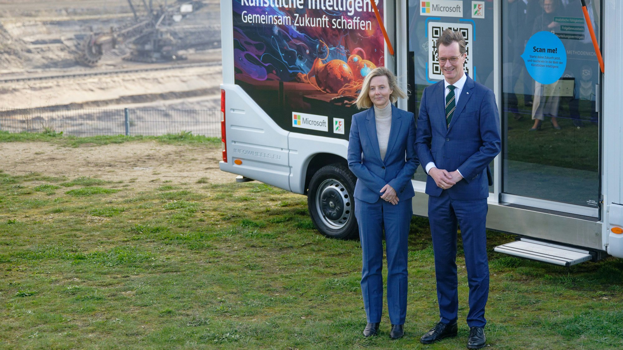 „Von der Kohle zur KI“: Nach den Investitionsplänen von Microsoft im ehemaligen Kohle-Revier sieht sich Hendrik Wüst in seiner Strategie bestätigt.