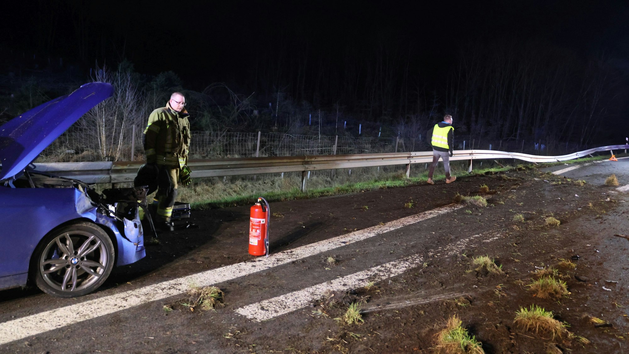 Der Unfallort auf der A4.