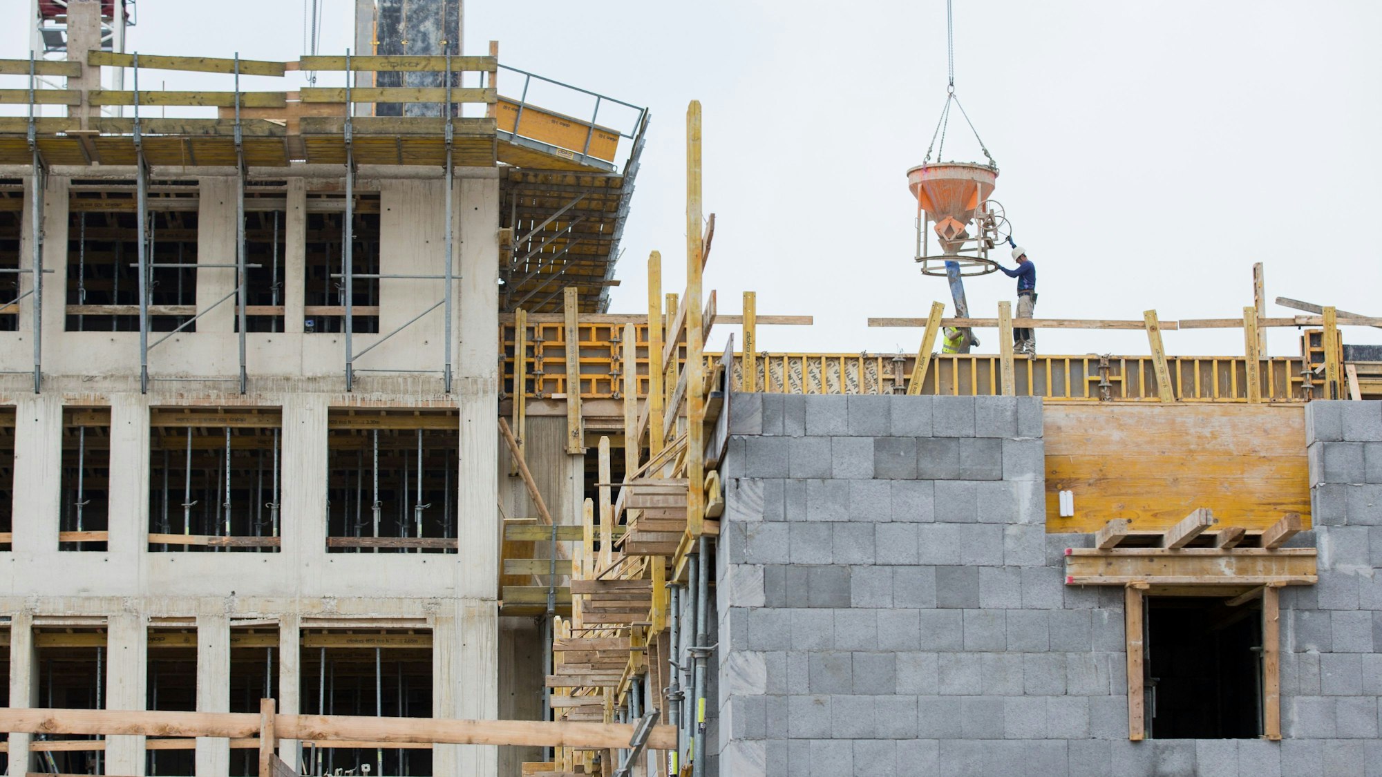 Neue Wohnungen werden in Nordrhein-Westfalen gebaut.