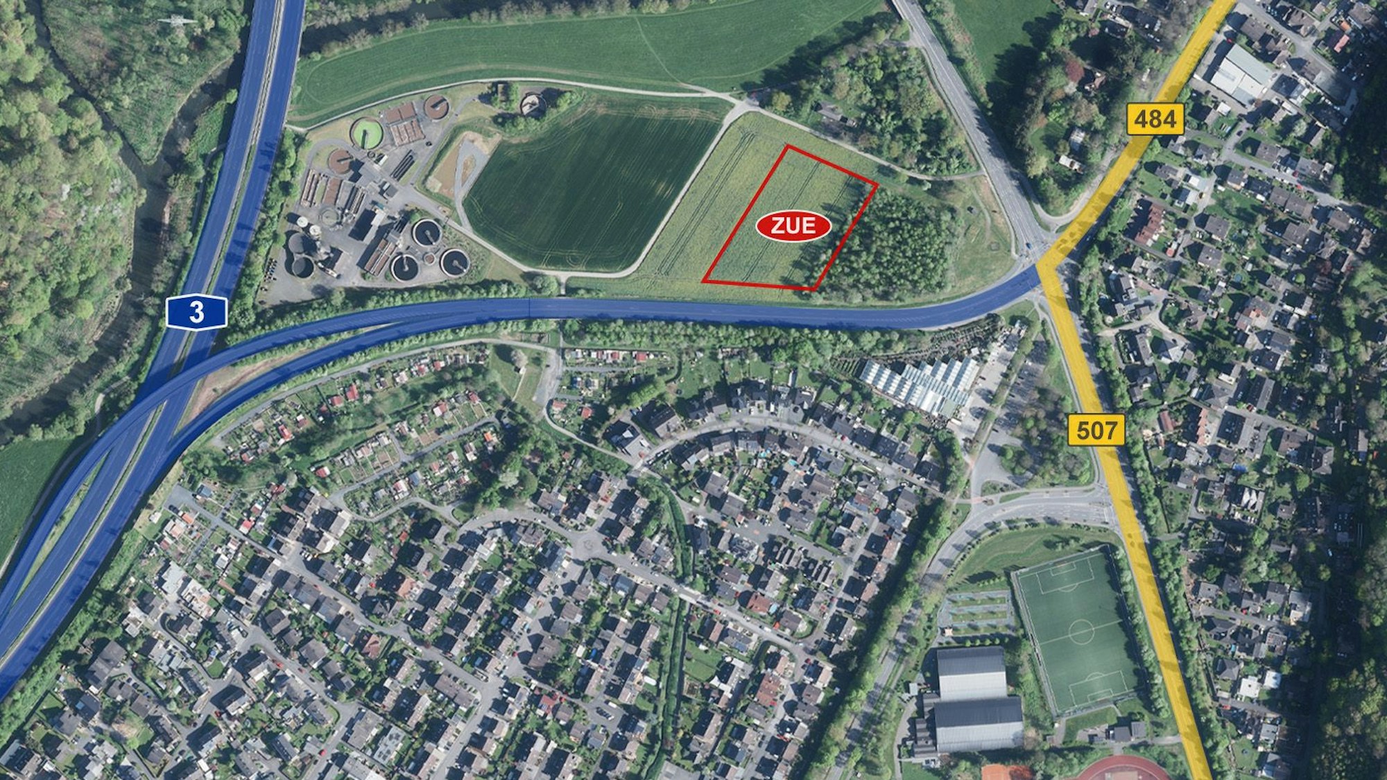 Luftbild Lohmar Zentrale Unterbringungseinrichtung für Flüchtlinge des Landes NRW Standort
Rund 300 Geflüchtete sollen in der ZUE des Landes in Lohmar untergebracht werden.