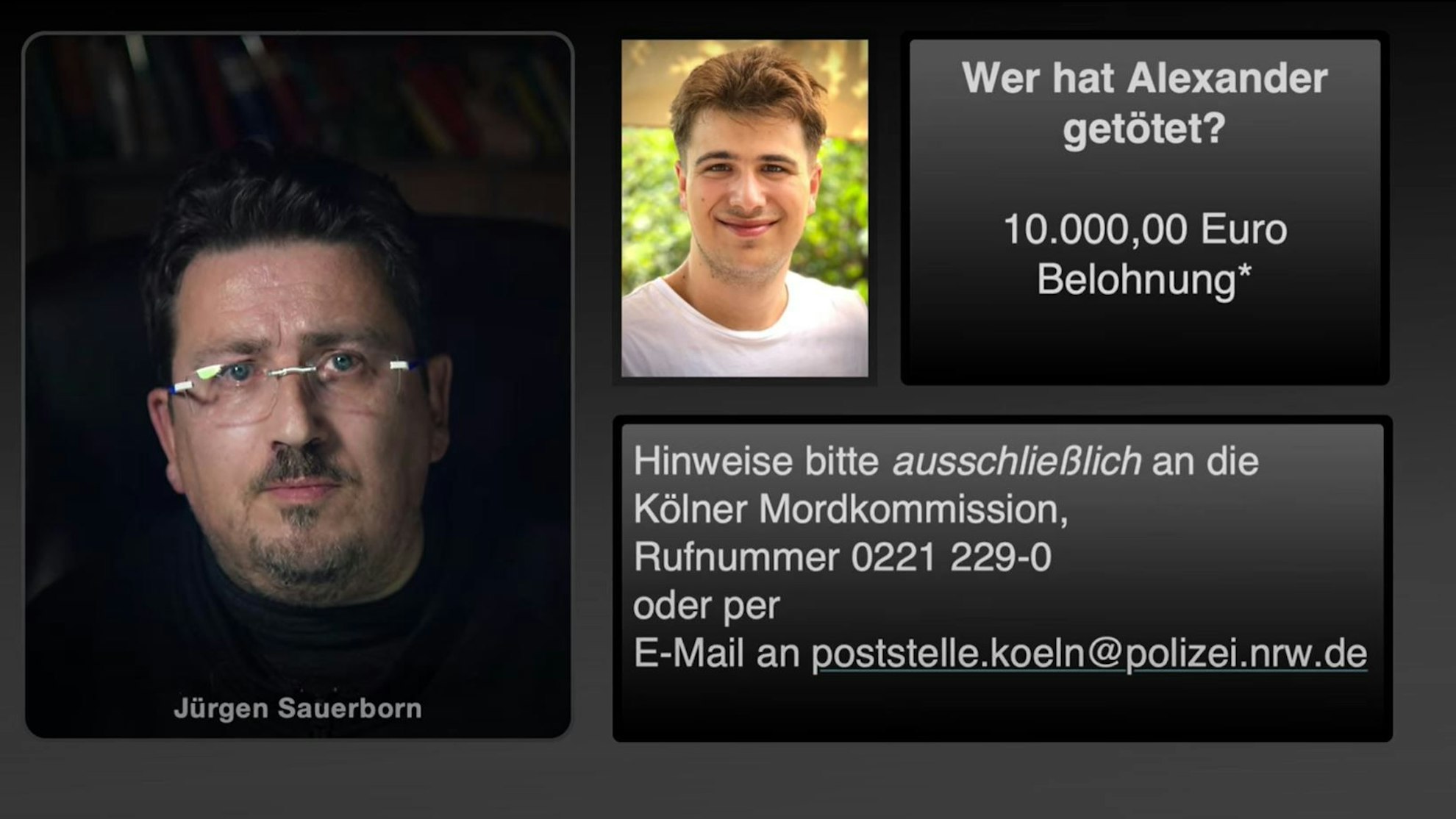 Der Vater des bei dem Unfall in Wesseling getöteten Jugendlichen wendet sich in dem Video an den flüchtigen Fahrer.