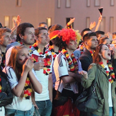 Fußball-Weltmeisterschaft 2014, Public Viewing an Burg Wissem, Achtelfinale Deutschland-Algerien