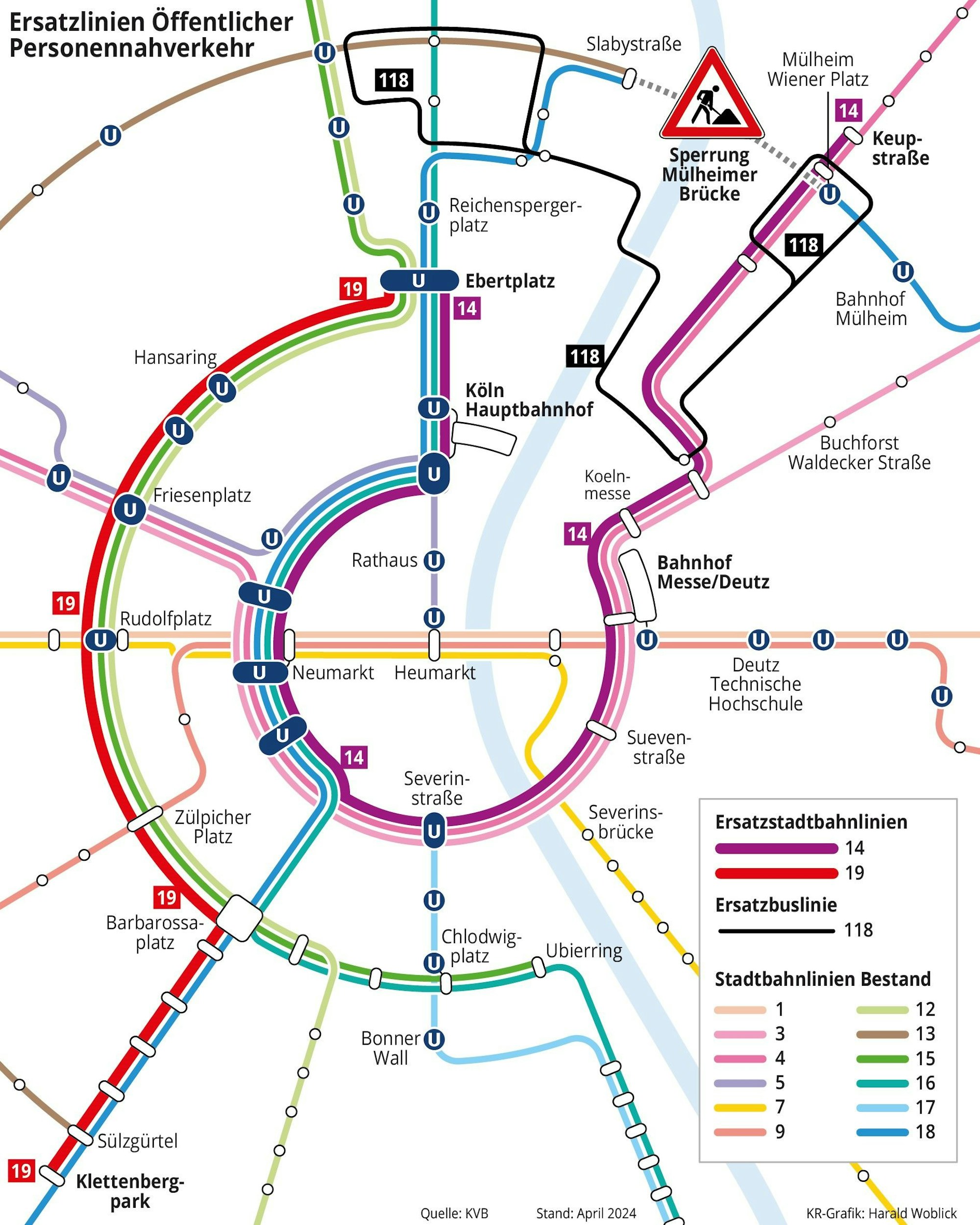 Grafik Mülheimer Brücke