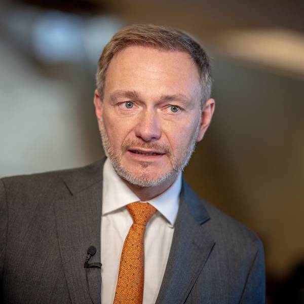 Christian Lindner (FDP), Bundesminister der Finanzen, aufgenommen bei einem Interview im Bundesfinanzministerium.