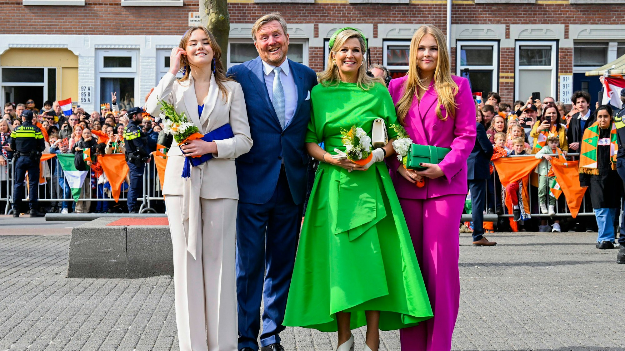 Die niederländische Königsfamilie am Koningsdag 2023.
