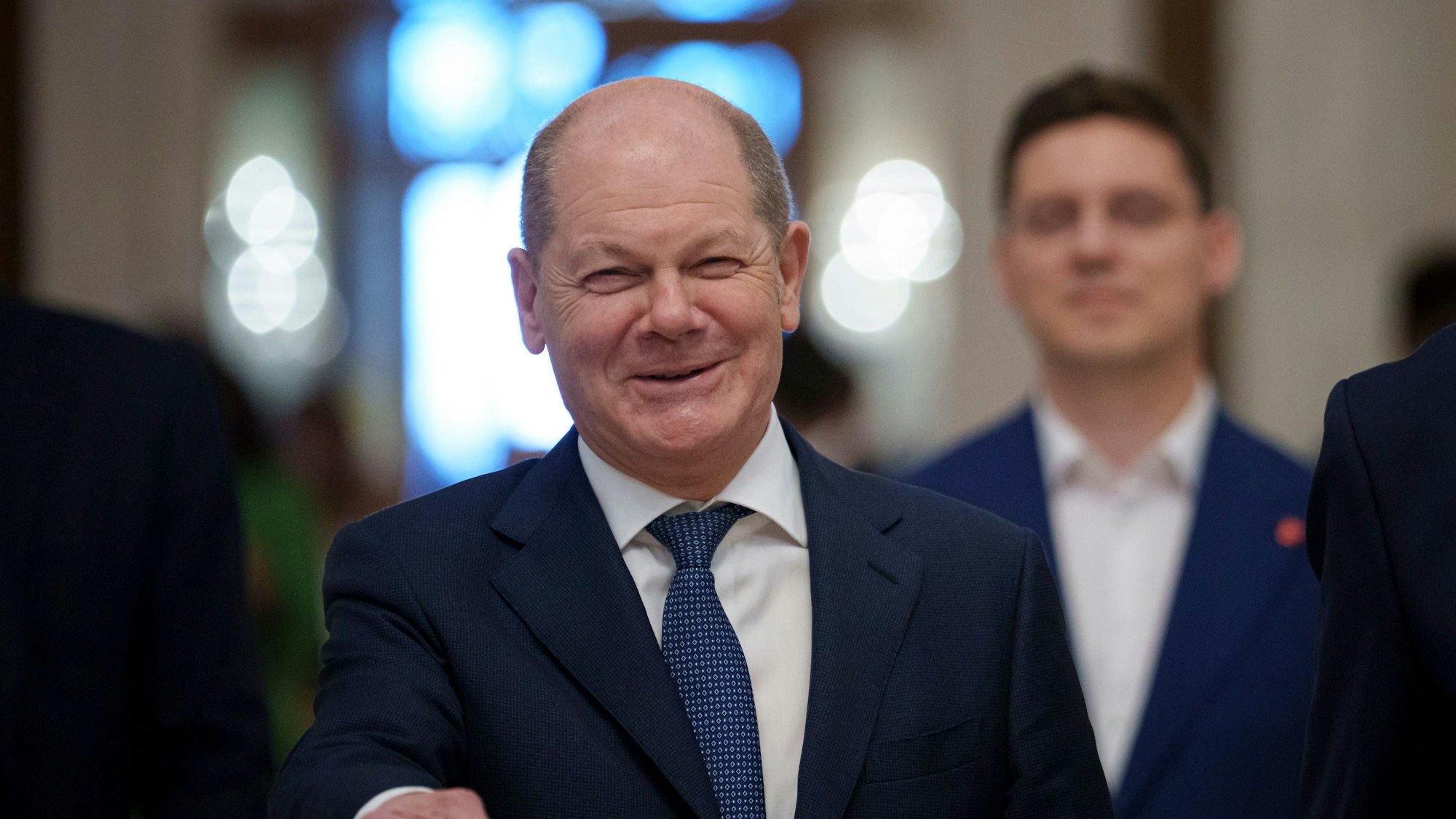 Bundeskanzler Olaf Scholz ist mit seinem Team nun bei Tiktok aktiv. Zunächst gab es Bedenken, ob Politiker beim chinesischen Netzwerk aktiv sein sollten. (Archivbild)