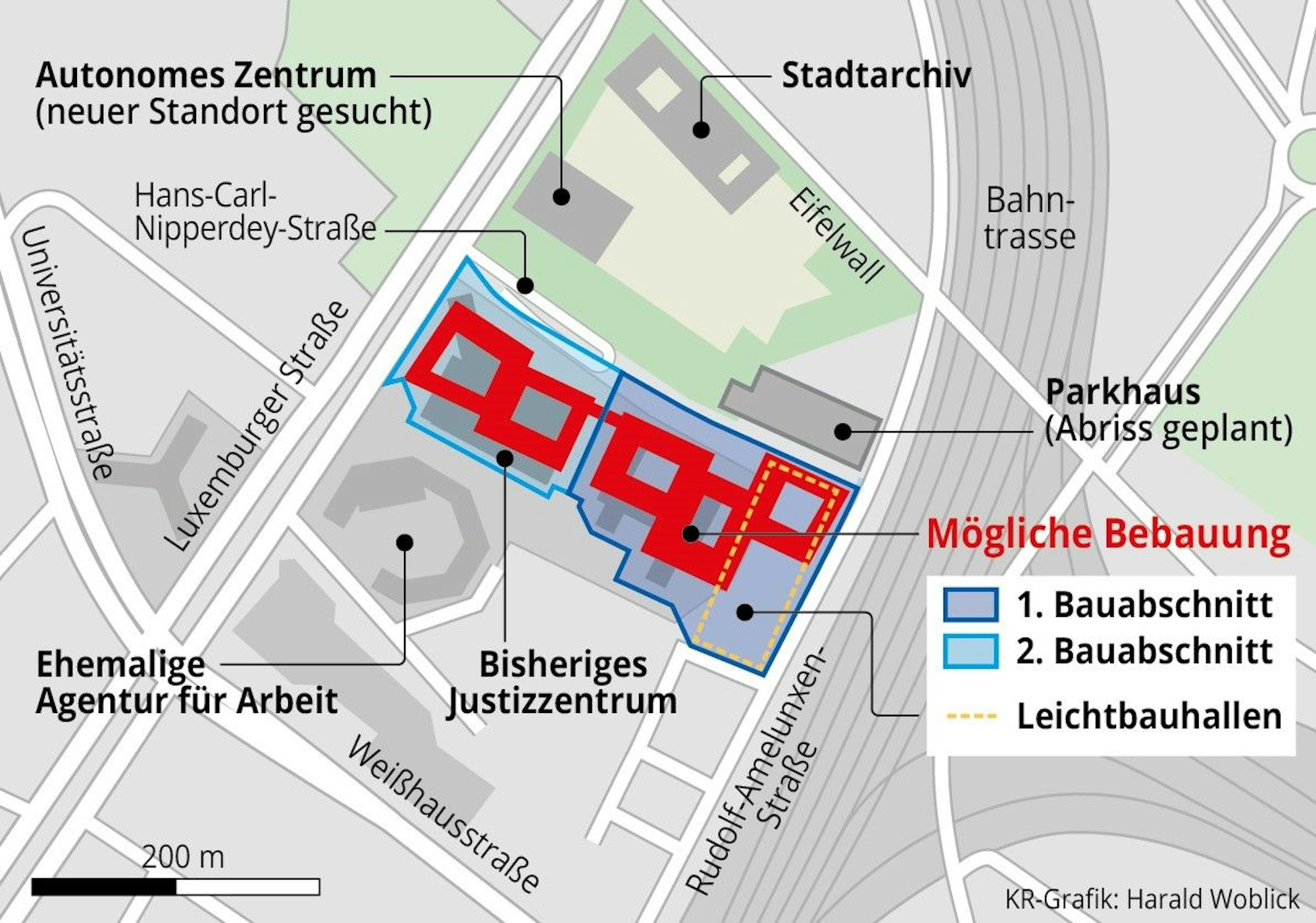 Die Planung für das neue Justizzentrum.