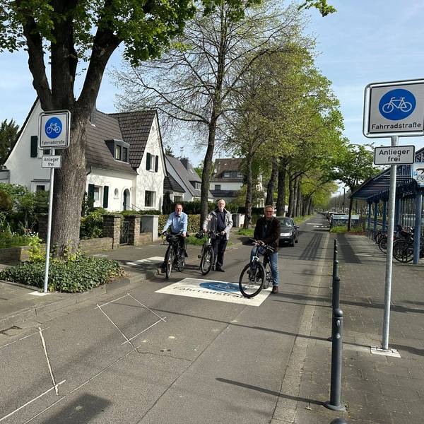 Die Gottfried-Keller-Straße in Sankt Augustin ist nun eine offizielle Fahrradstraße.