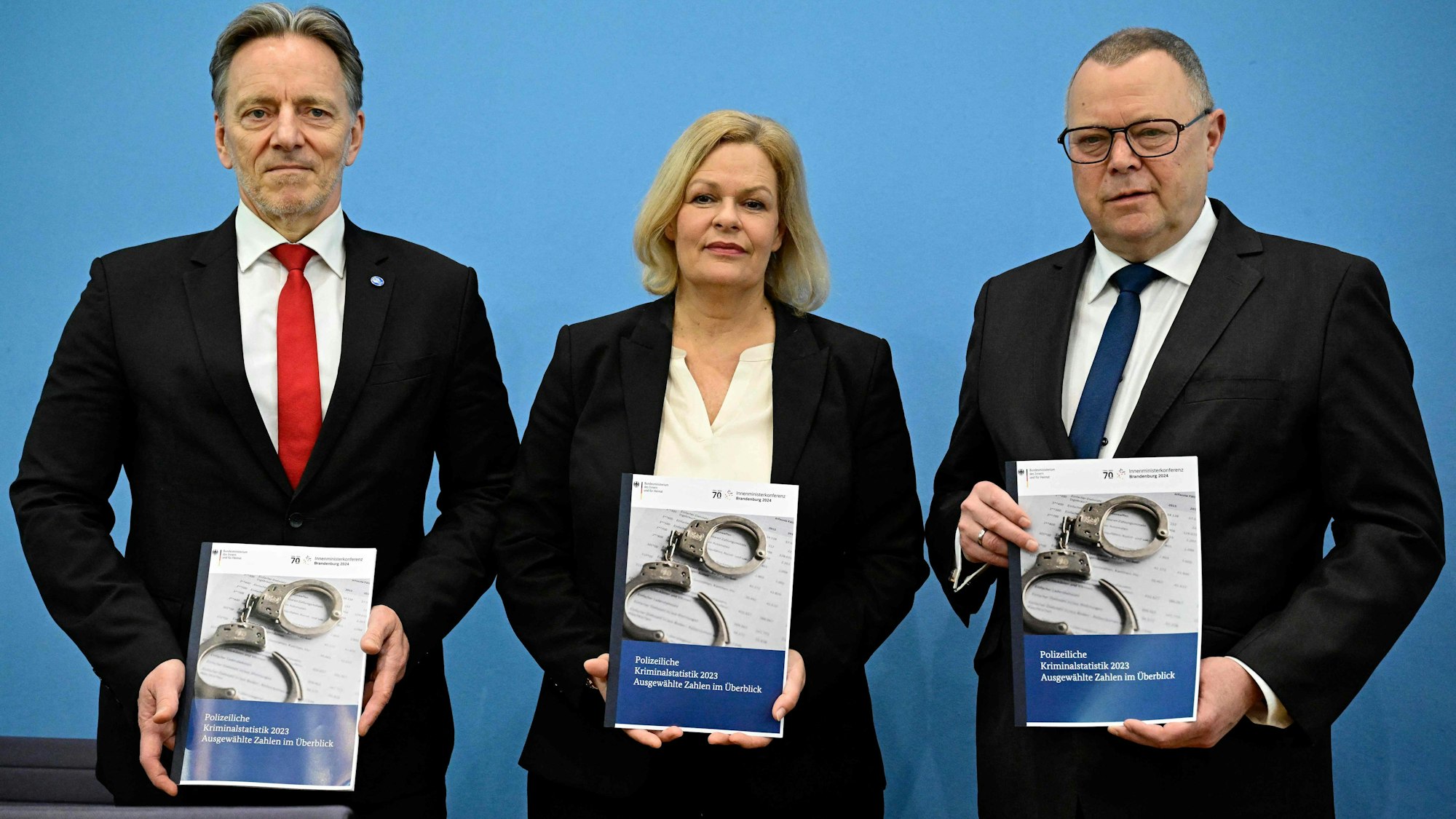 Bundesinnenministerin Nancy Faeser (SPD) hat am Dienstag die Kriminalstatistik der Polizei vorgestellt.