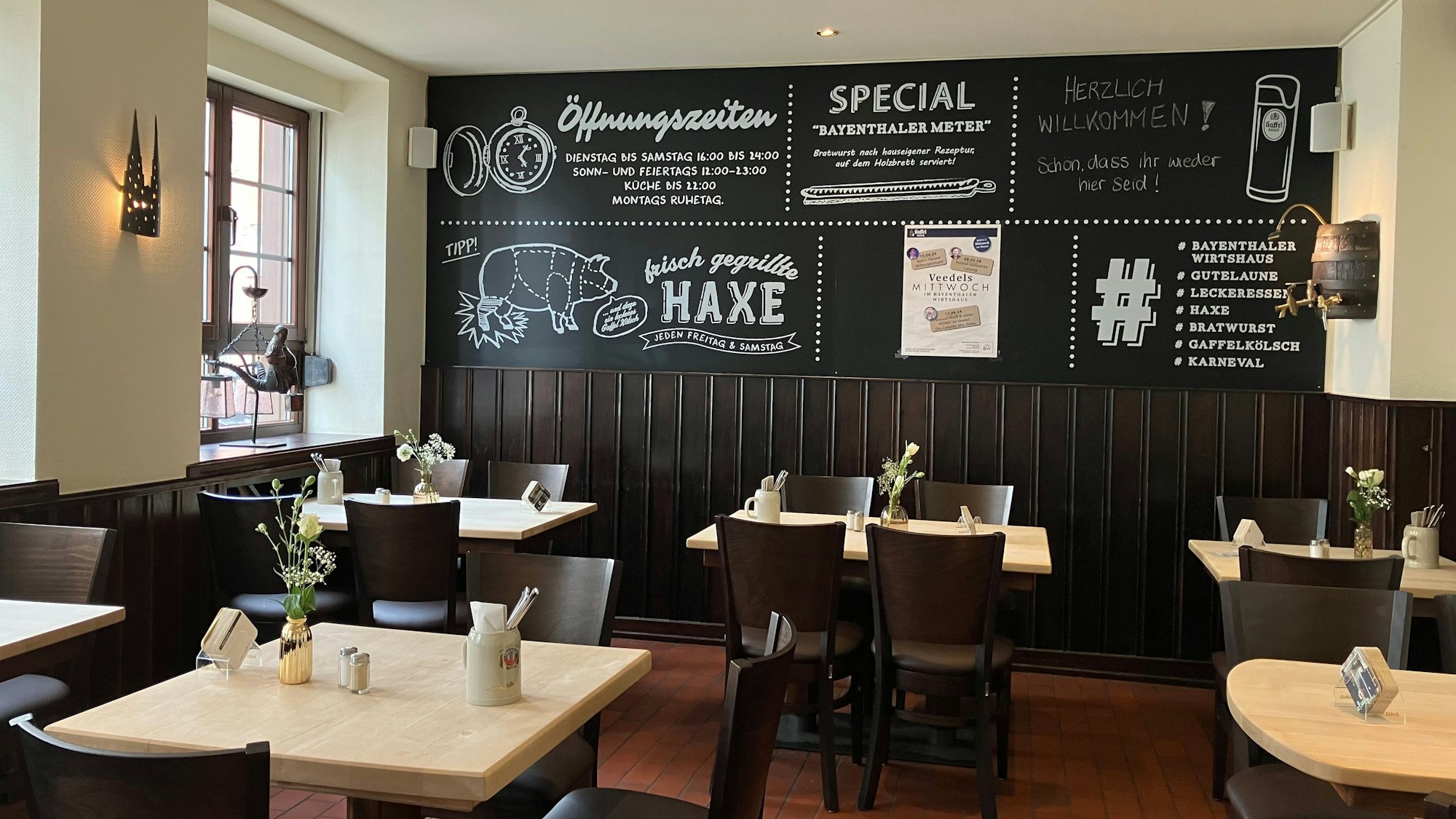 Räumlichkeiten des Bayenthaler Wirtshaus.