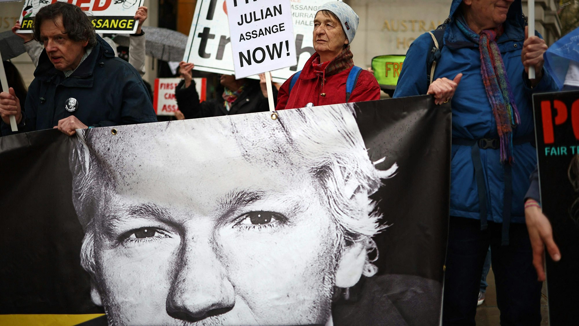 Unterstützer von Julian Assange am 10. April in London.