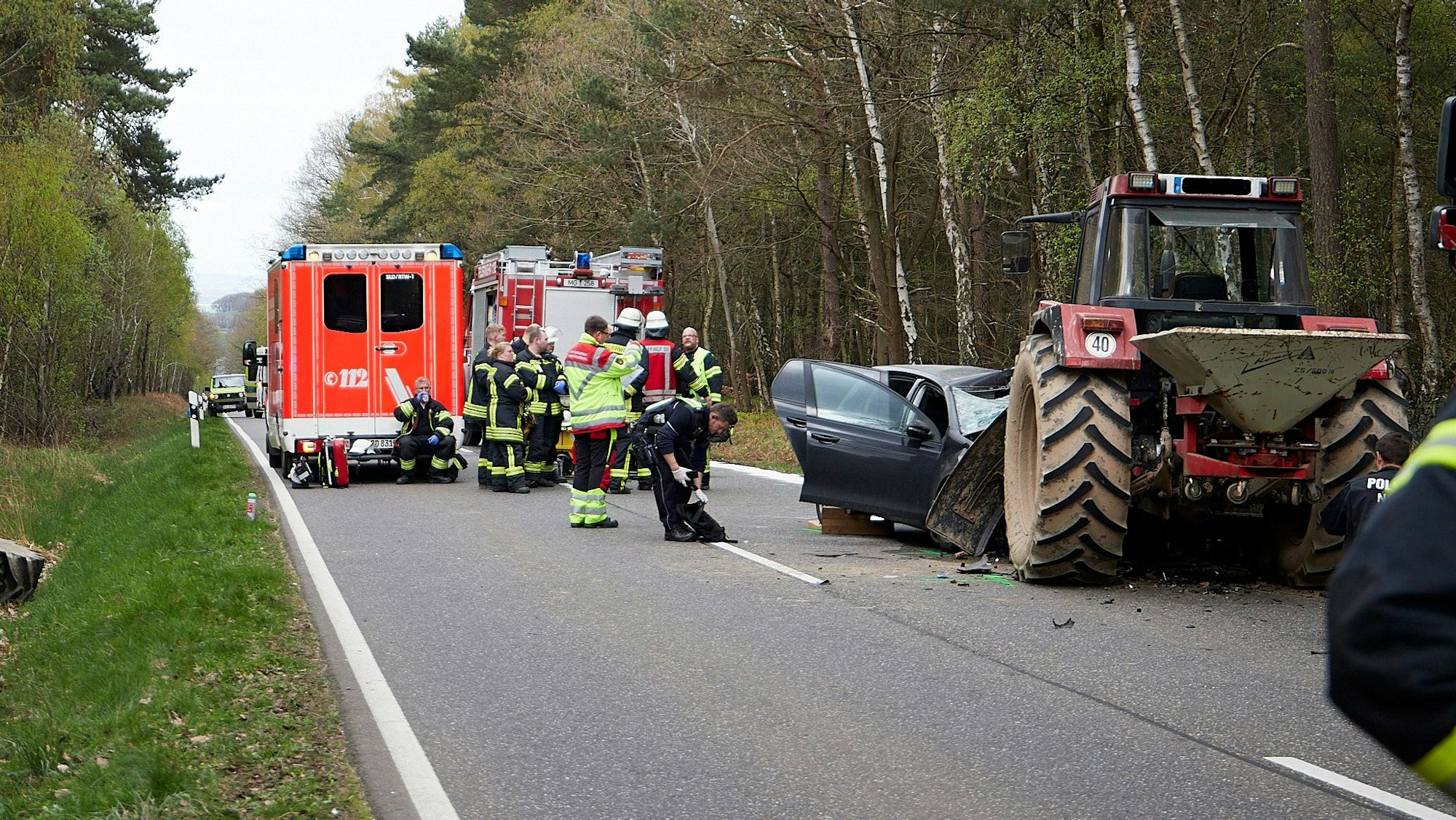 Das Bild zeigt den Unfallort auf der B265.