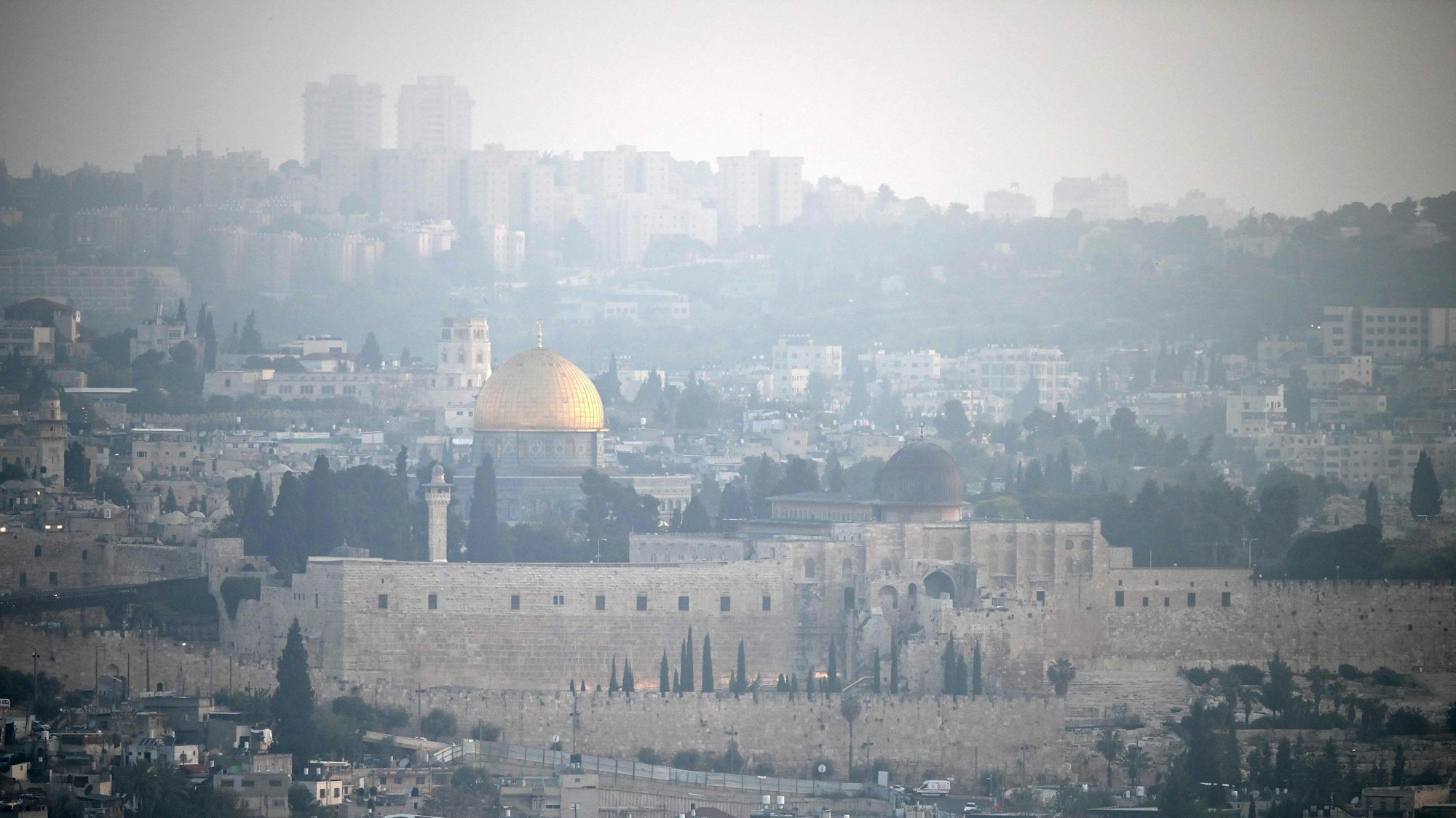 Jerusalem am Morgen des 14. April.