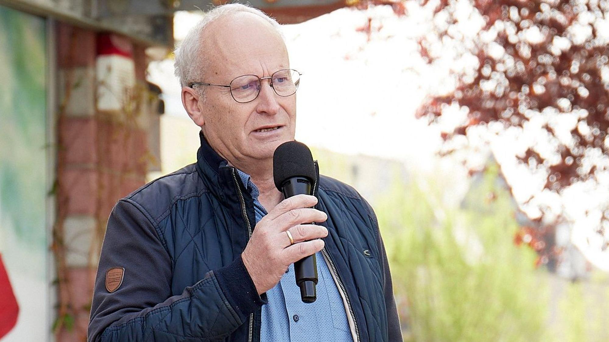 Mechernichs Bürgermeister Dr. Hans-Peter Schick während seiner Rede.