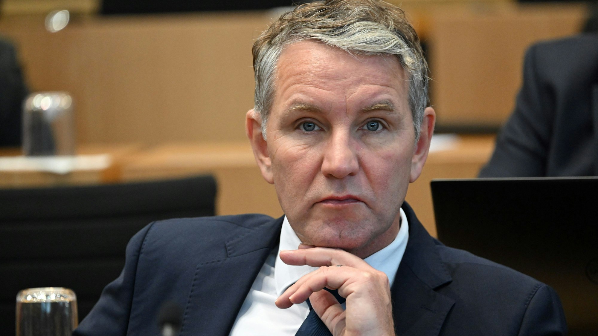 Björn Höcke, AfD-Fraktionschef, während einer Sitzung des Thüringer Landtags.