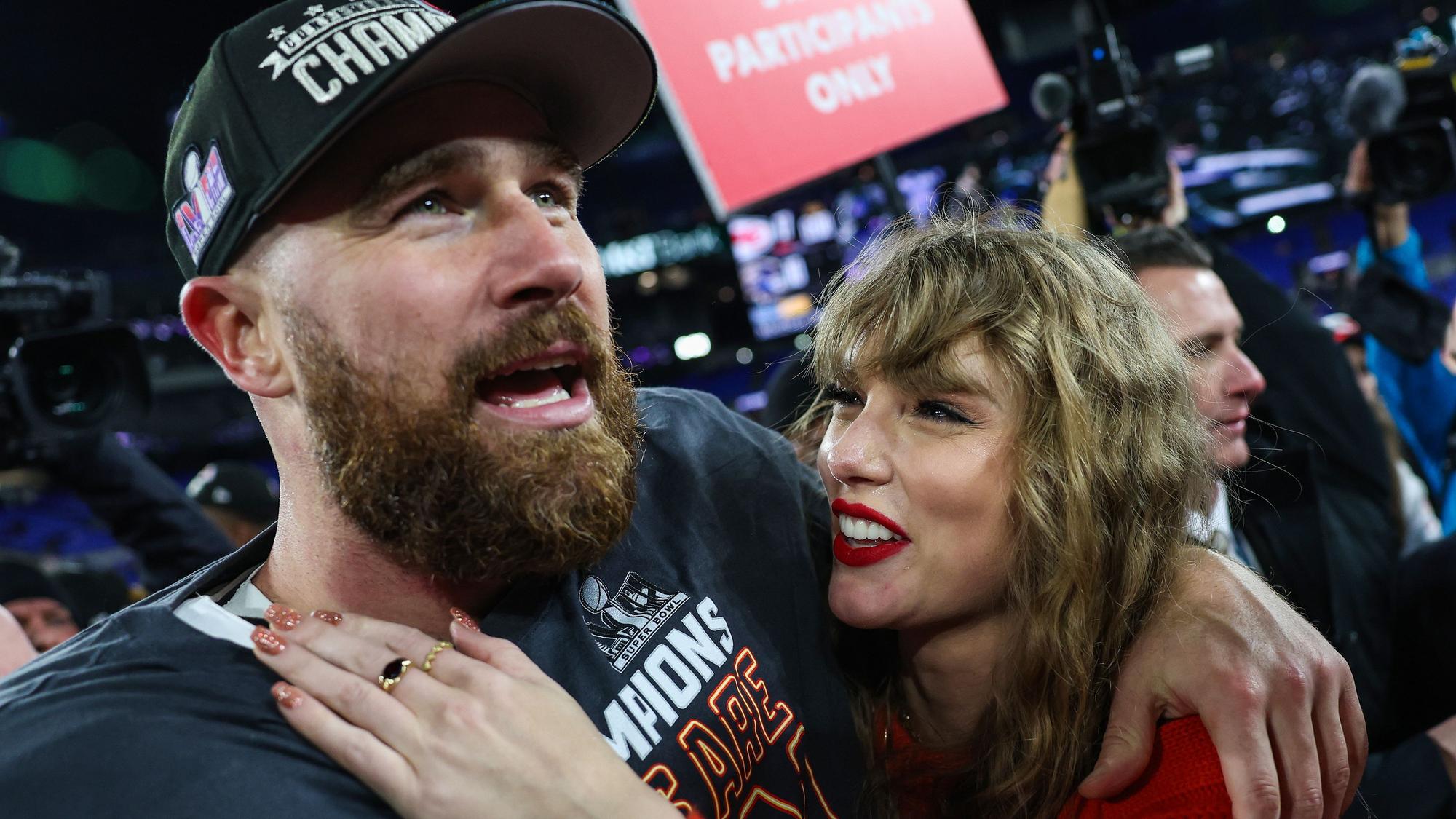 Travis Kelce und US-Superstar Taylor Swift.