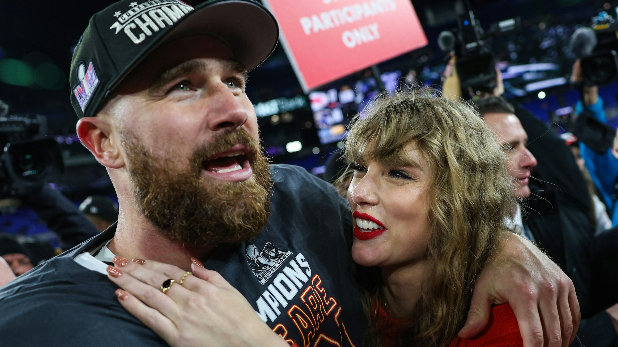 Travis Kelce und US-Superstar Taylor Swift.