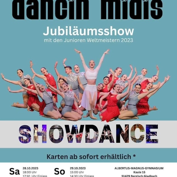 Dancin' Midis vom Dance-In in Bergisch Gladbach stehen in Position.