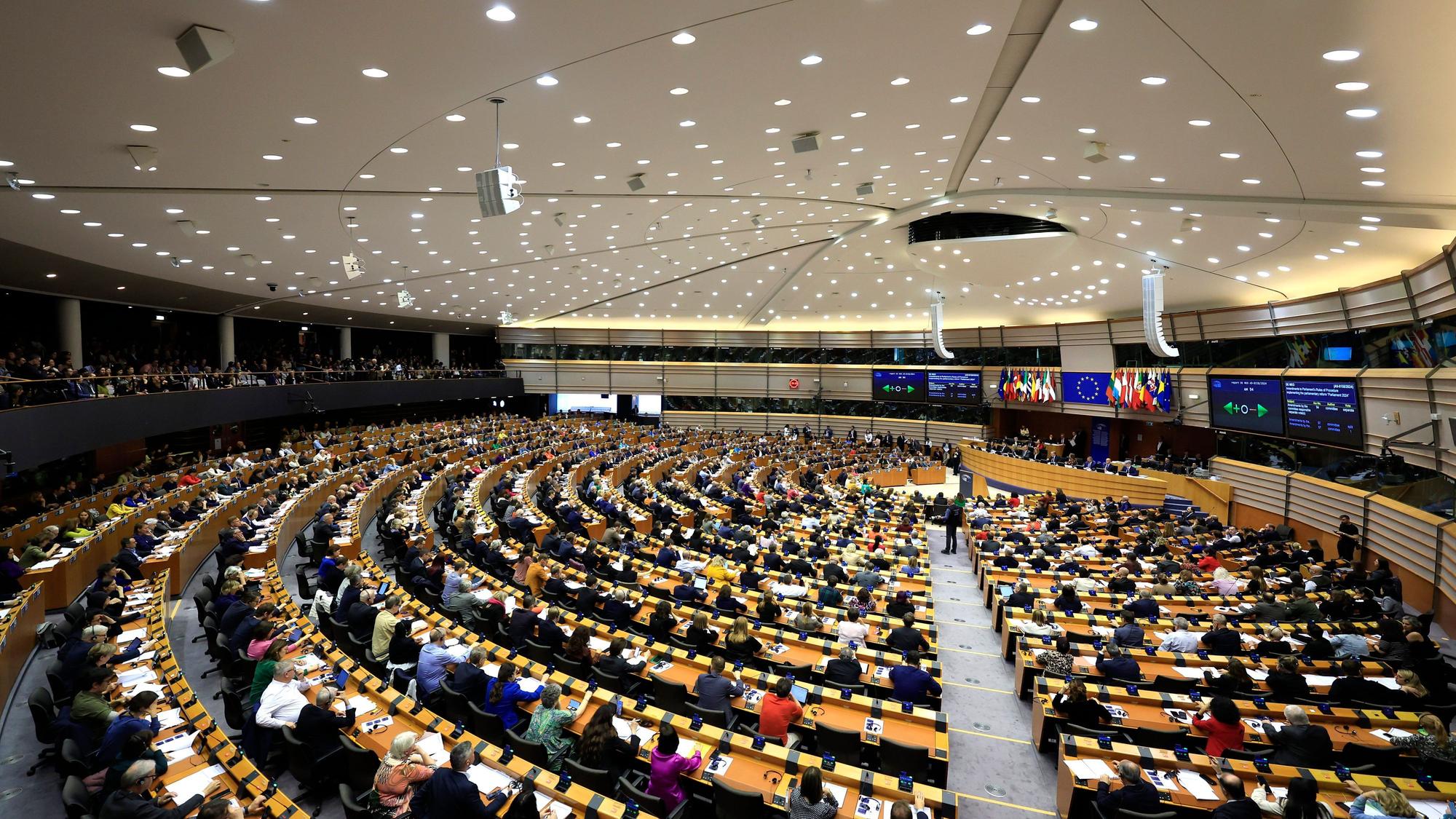 Brüssel: Mitglieder des Europäischen Parlaments nehmen an einer Reihe von Abstimmungen teil.