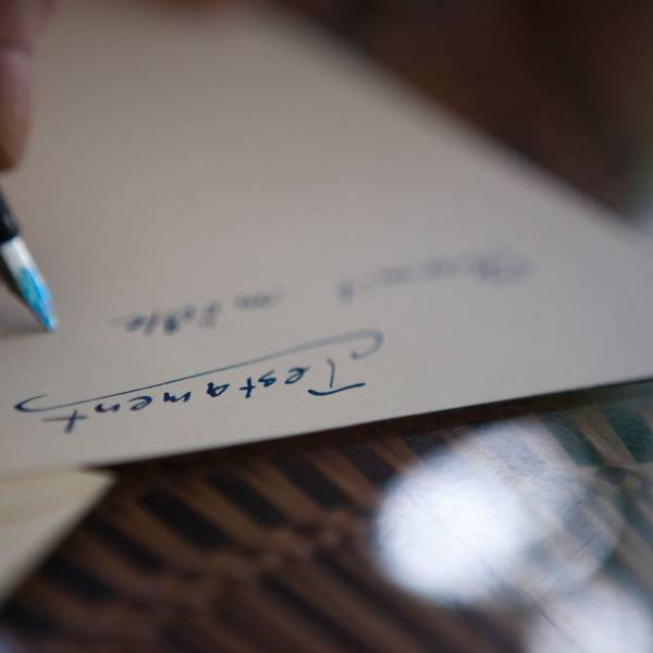 Ein Testament muss handschriftlich verfasst werden.