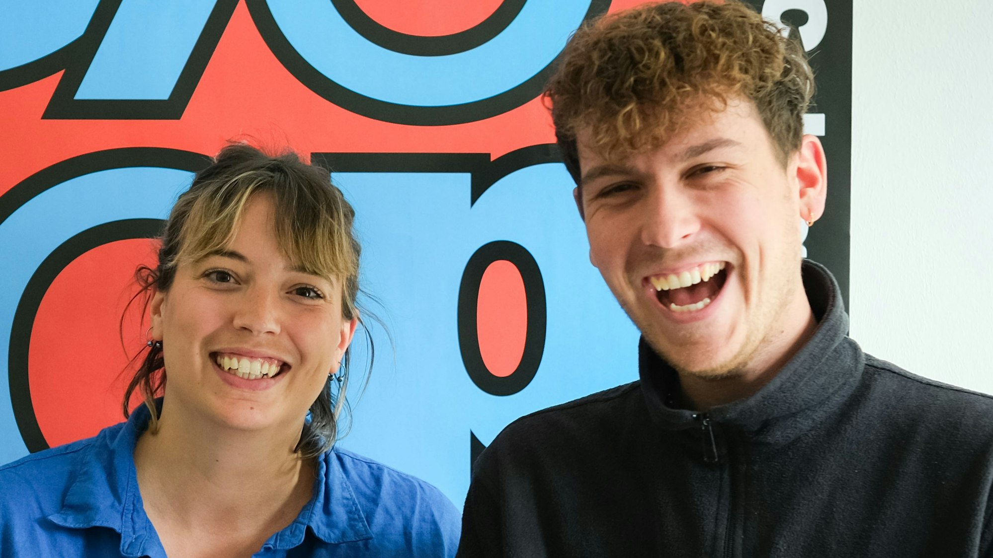 Pia Leonhardt und Christopher "Chris" Heide, die im Organisationsteam des Festivals c/o pop arbeiten