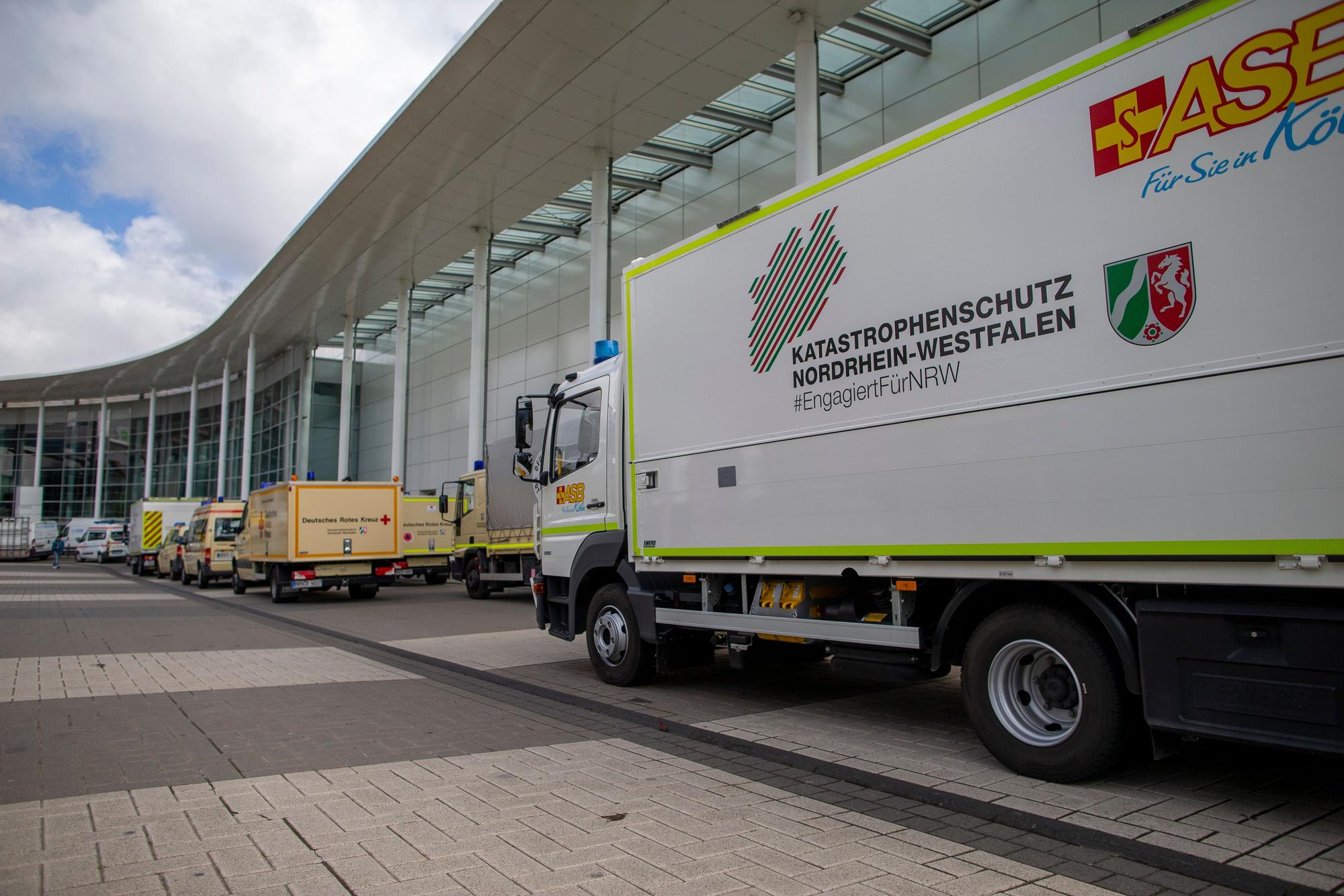 In der Messe wurde eine Zuflucht für die evakuierten Senioren eingerichtet.