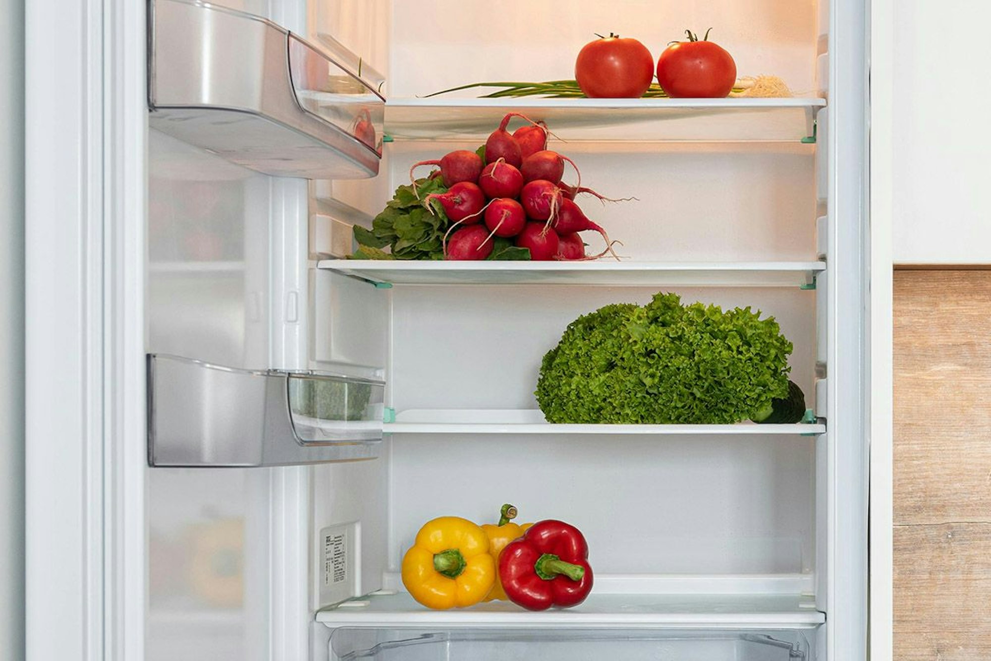 Gemüse im Kühlschrank.