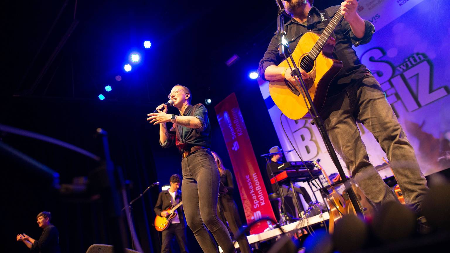 Zusammen auf der Bühne bei „Bands with Benefiz“ standen Gregor Meyle und Stefanie Heinzmann.