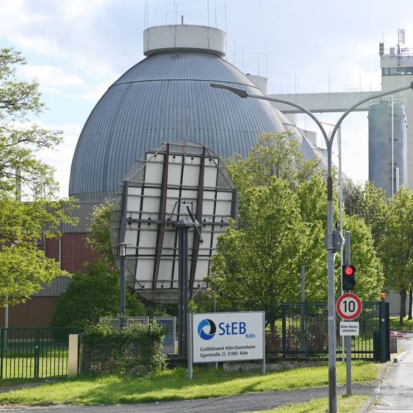 Das Großklärwerk der Stadtentwässerungsbetriebe (Steb) in Köln-Stammheim.