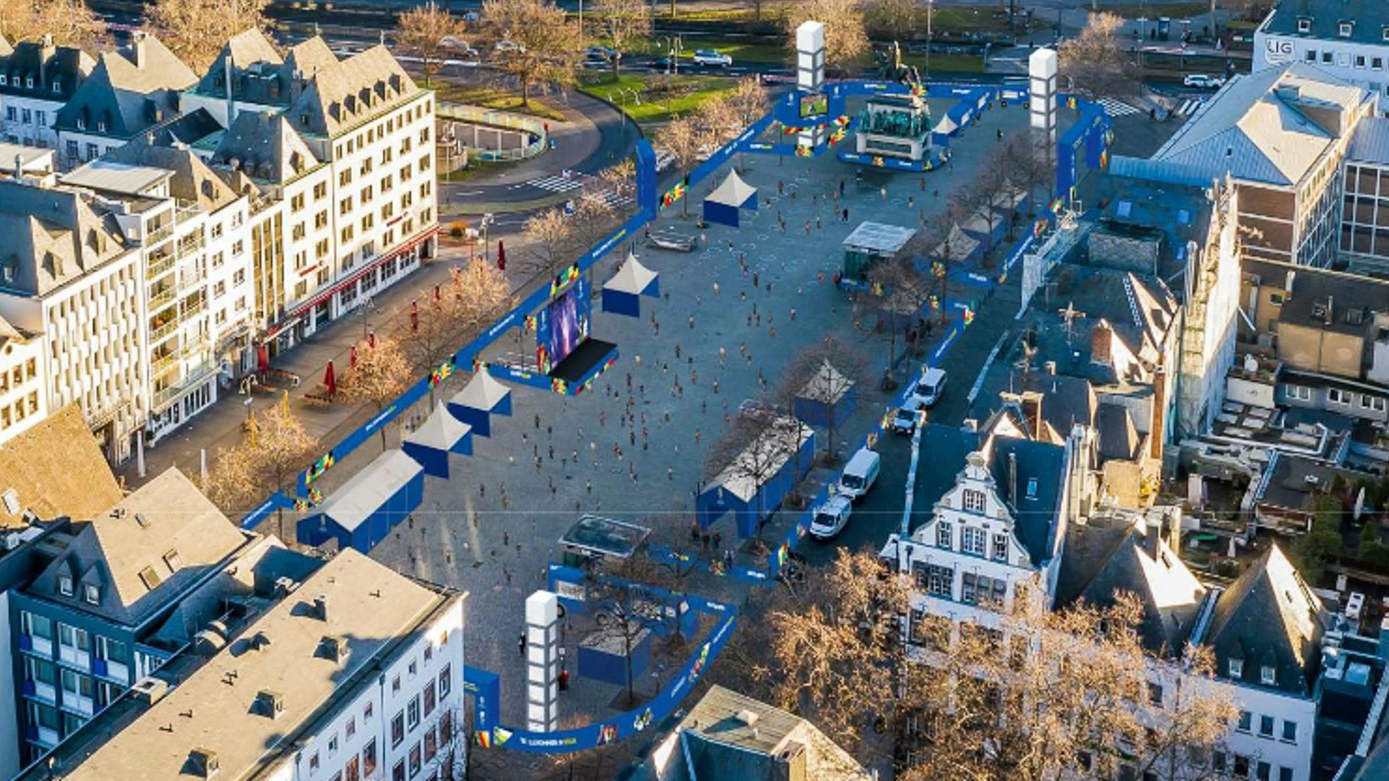 Der Heumarkt soll zur großen Fan-Zone während der WM-Spiele in Köln werden.