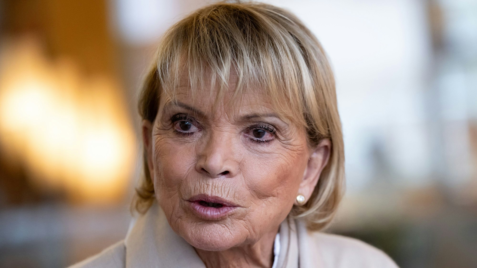 Uschi Glas, Schauspielerin, aufgenommen bei einem Interview mit der Deutschen Presse-Agentur. A